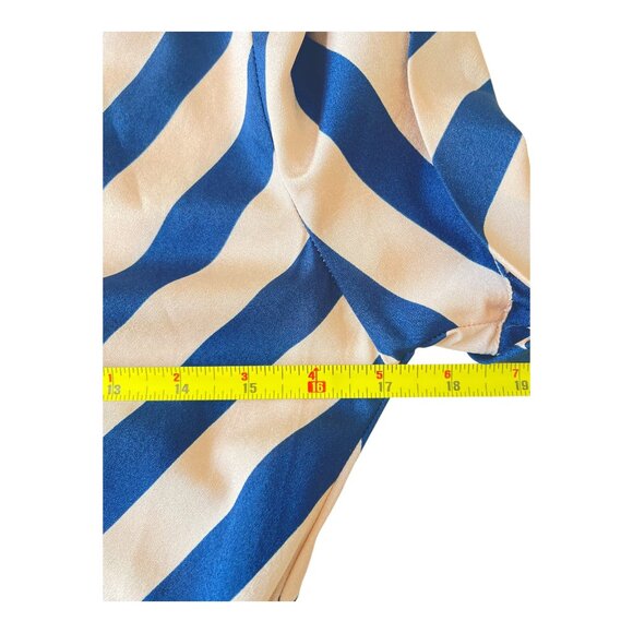 Size 2 100% Silk Diane Von Furstenburg Striped Leron Dress Short sleeves - Picture 10 of 13